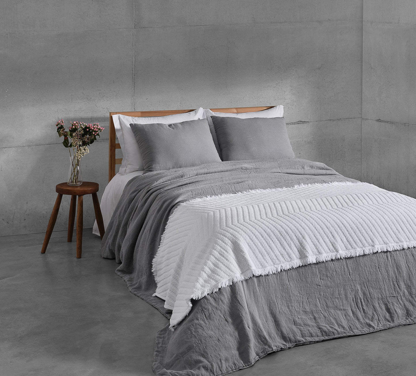 Plaid pie de cama Devi color blanco Casa Seconda