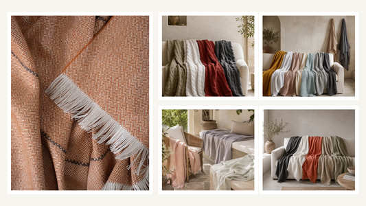 Plaids de CasaSeconda para decorar sofá cama o terraza con una capa ligera