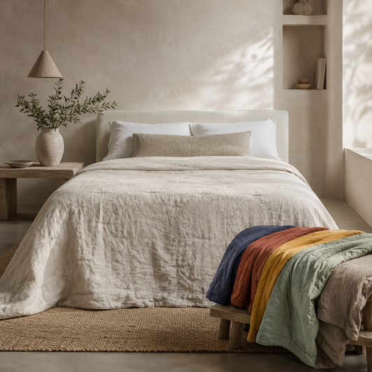 Quilt Linho para cama de Casa Seconda
