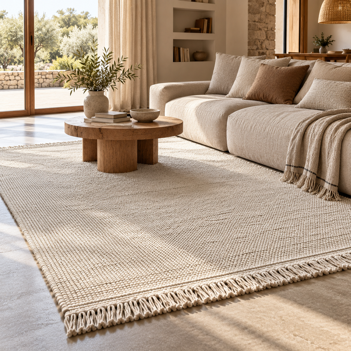 Sneek rug with fringe