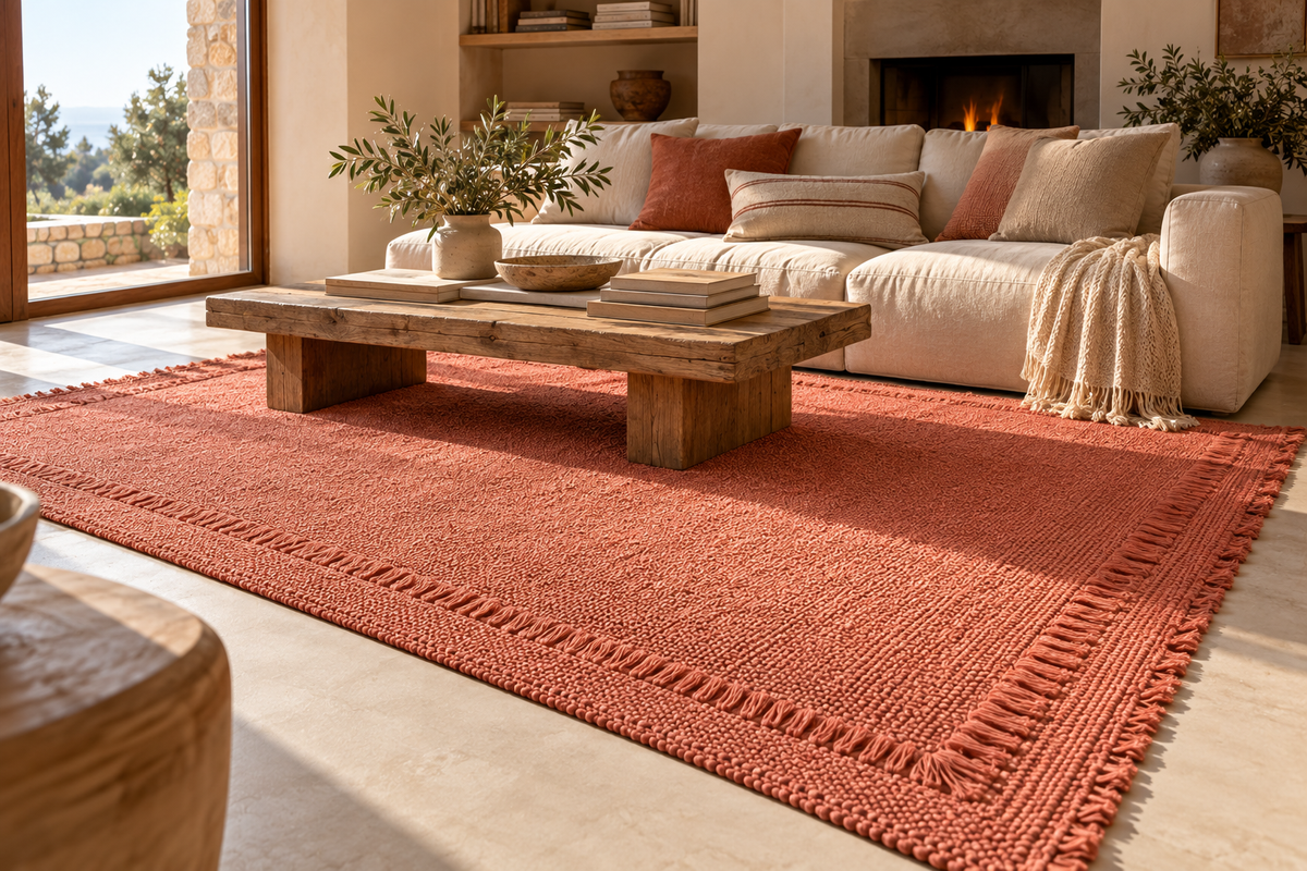 Sneek rug with fringe