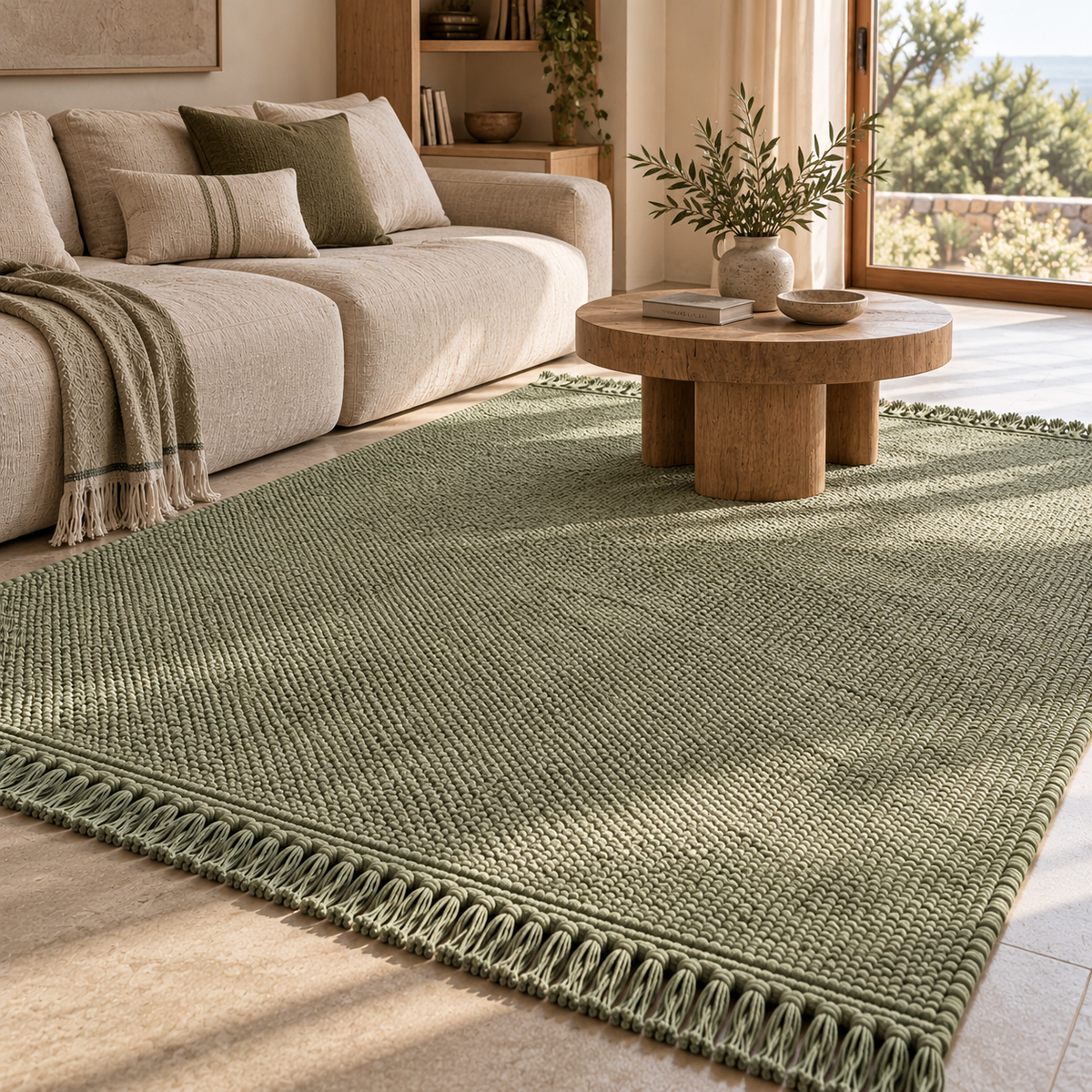 Sneek rug with fringe