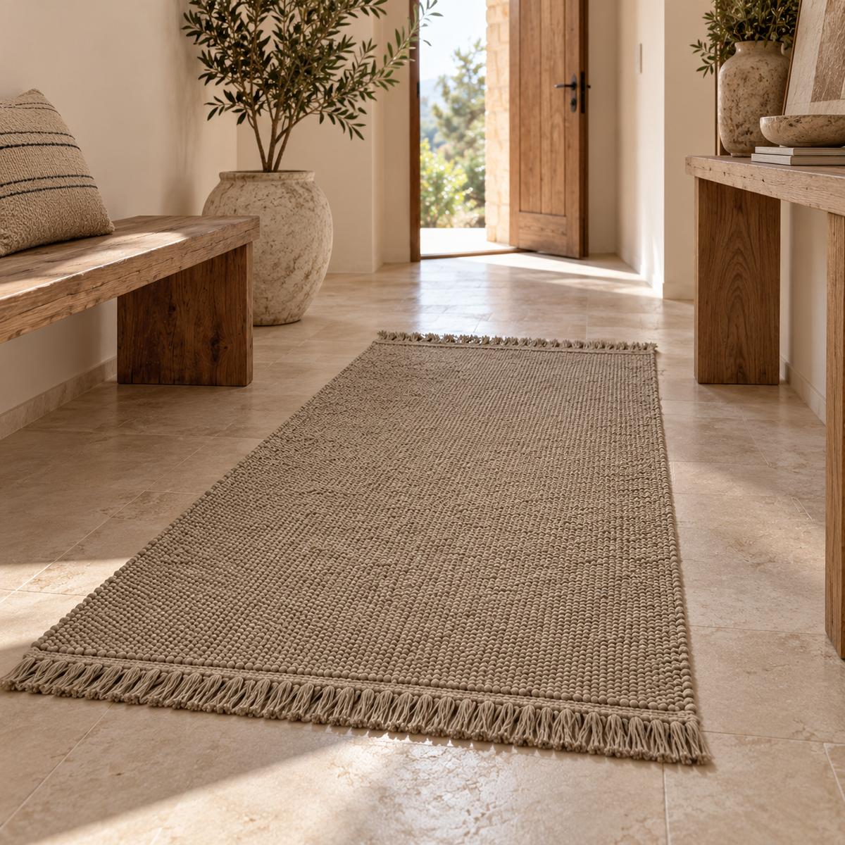 Sneek rug with fringe