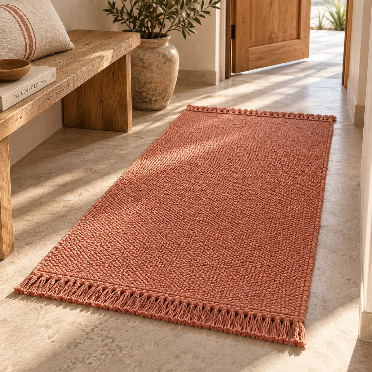 Sneek rug with fringe