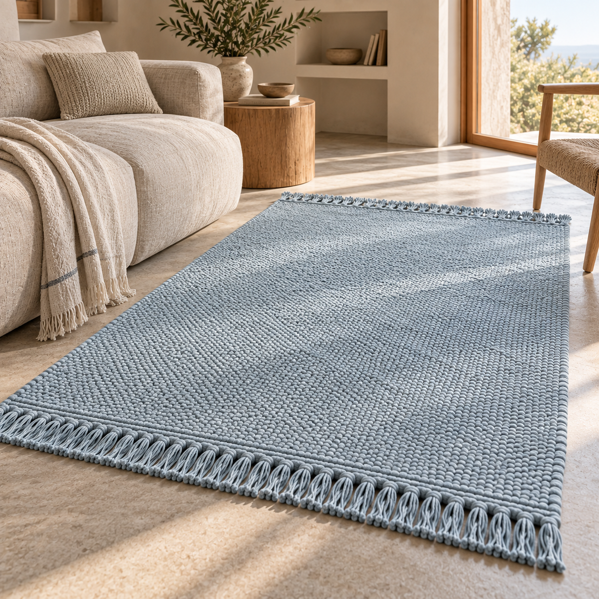 Sneek rug with fringe