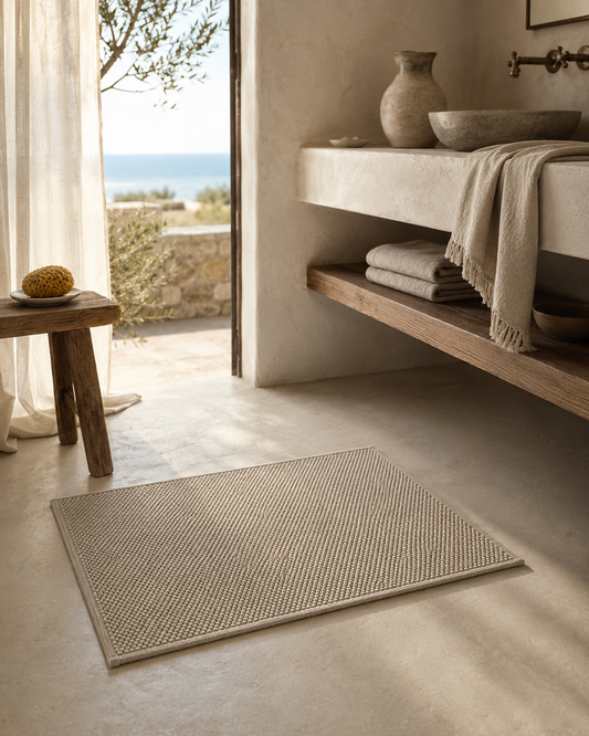 Alfombra ligera Leerdan 50x80 para decorar interiores de Casa Seconda