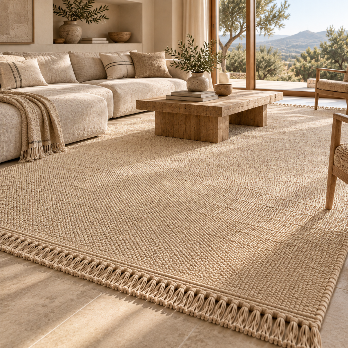 Sneek rug with fringe