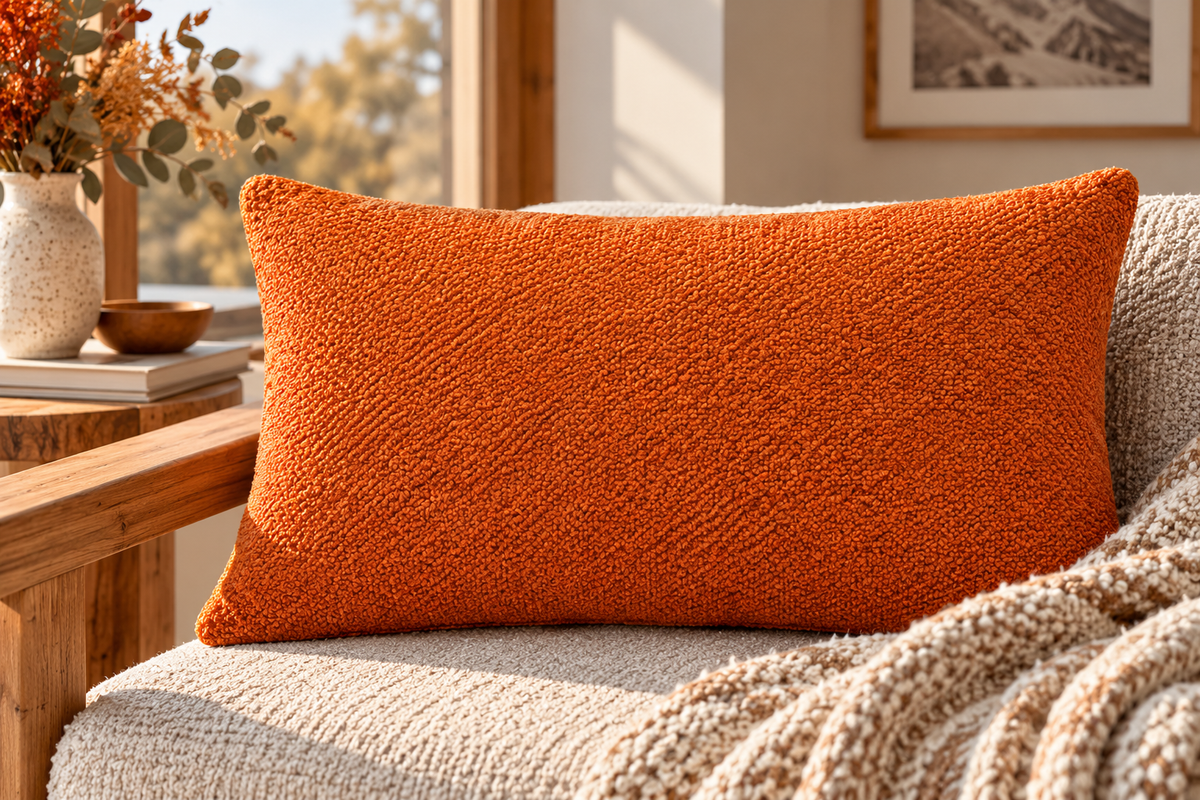 Funda de cojín Solana color naranja medida 40x60