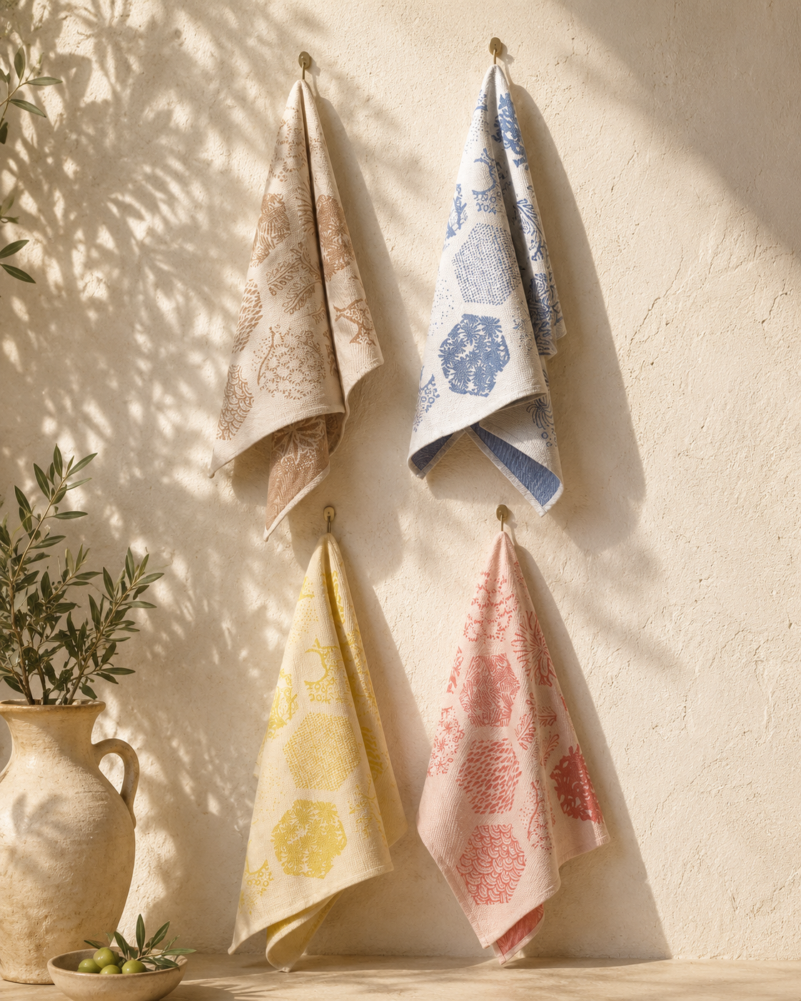Paño de cocina Coral 70x50 cm - pack de 4