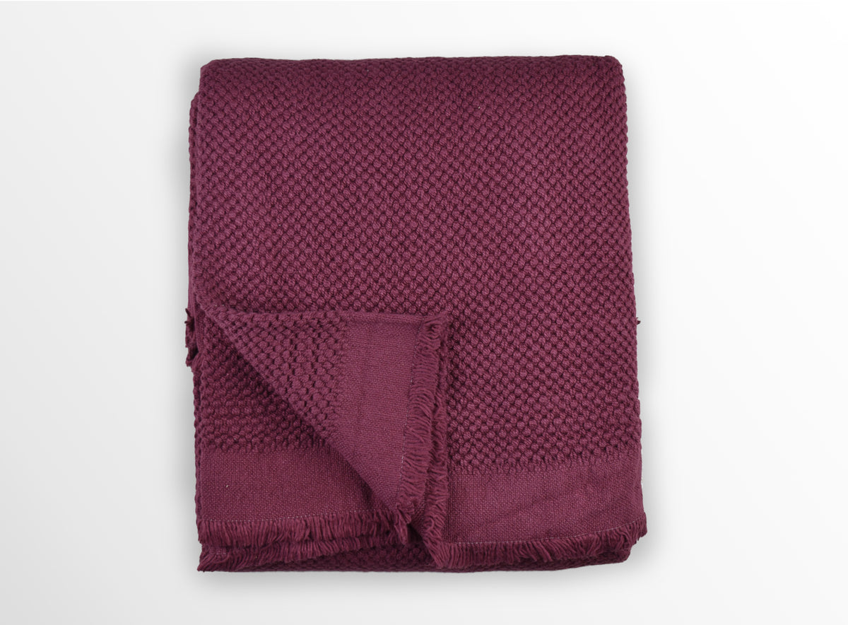 Plaid Cute color burdeos Casa Seconda