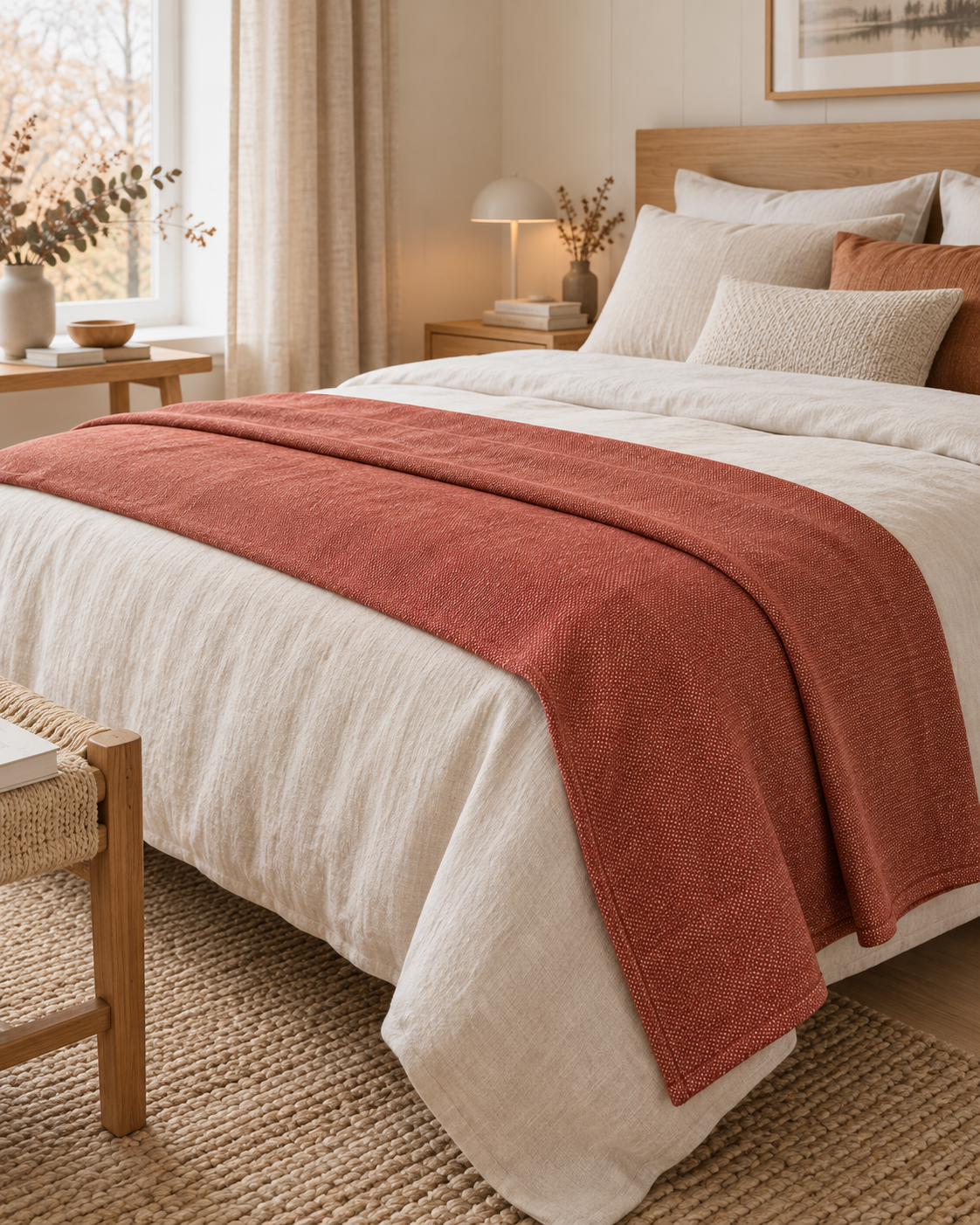 Plaid decorativo 160 x 130 cm otoño invierno
