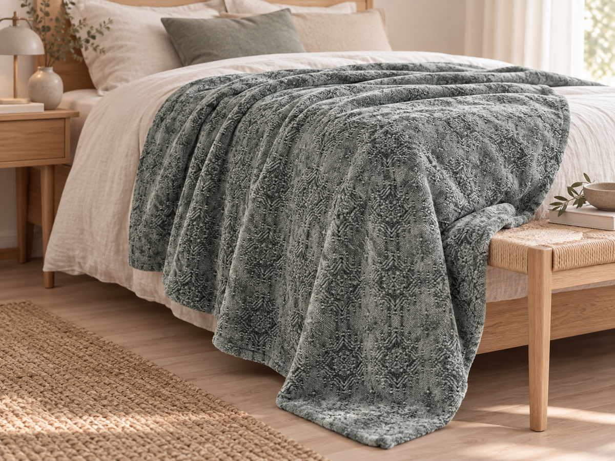 Plaid decorativo 180 x 130 cm otoño invierno