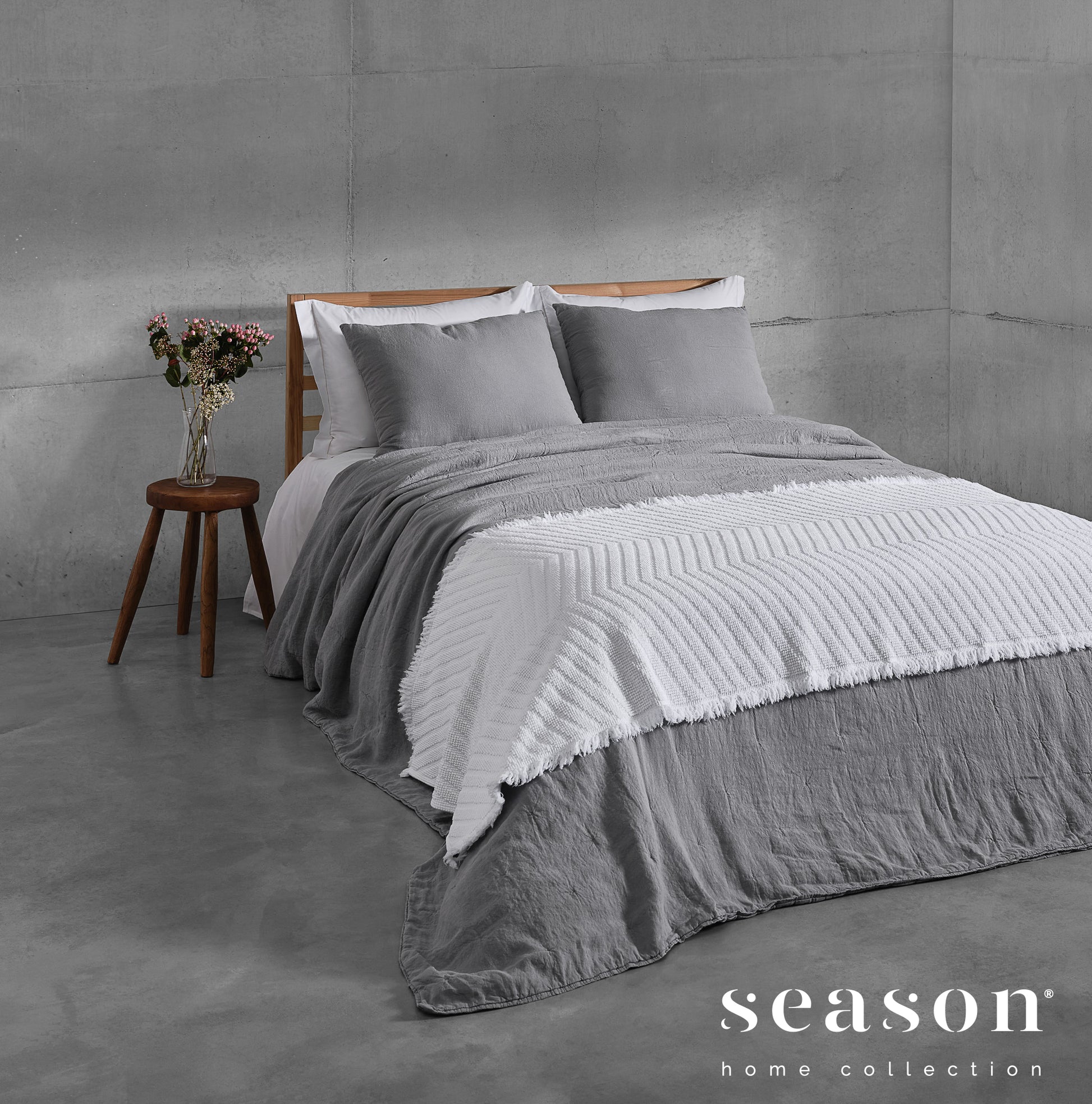 Plaid pie de cama Devi color blanco Casa Seconda