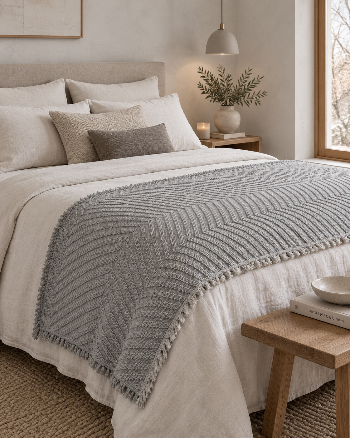 Devi 80x240 Plaid Bed Runner