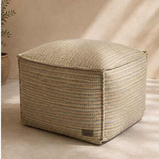 Puf cuadrado de tejido Capri de 65 x 65 x 30 cm