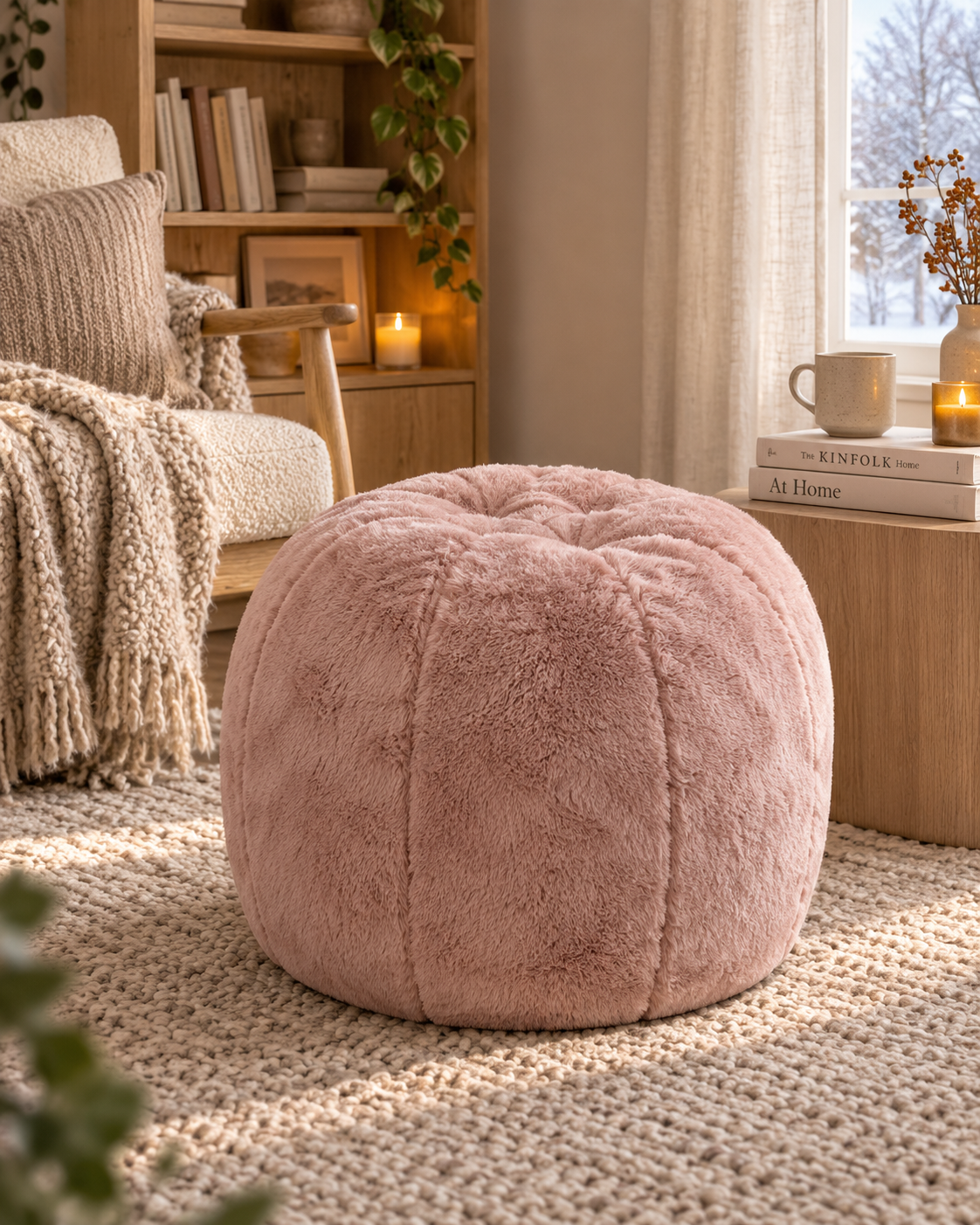 Puff decorativo 55 cm otoño invierno
