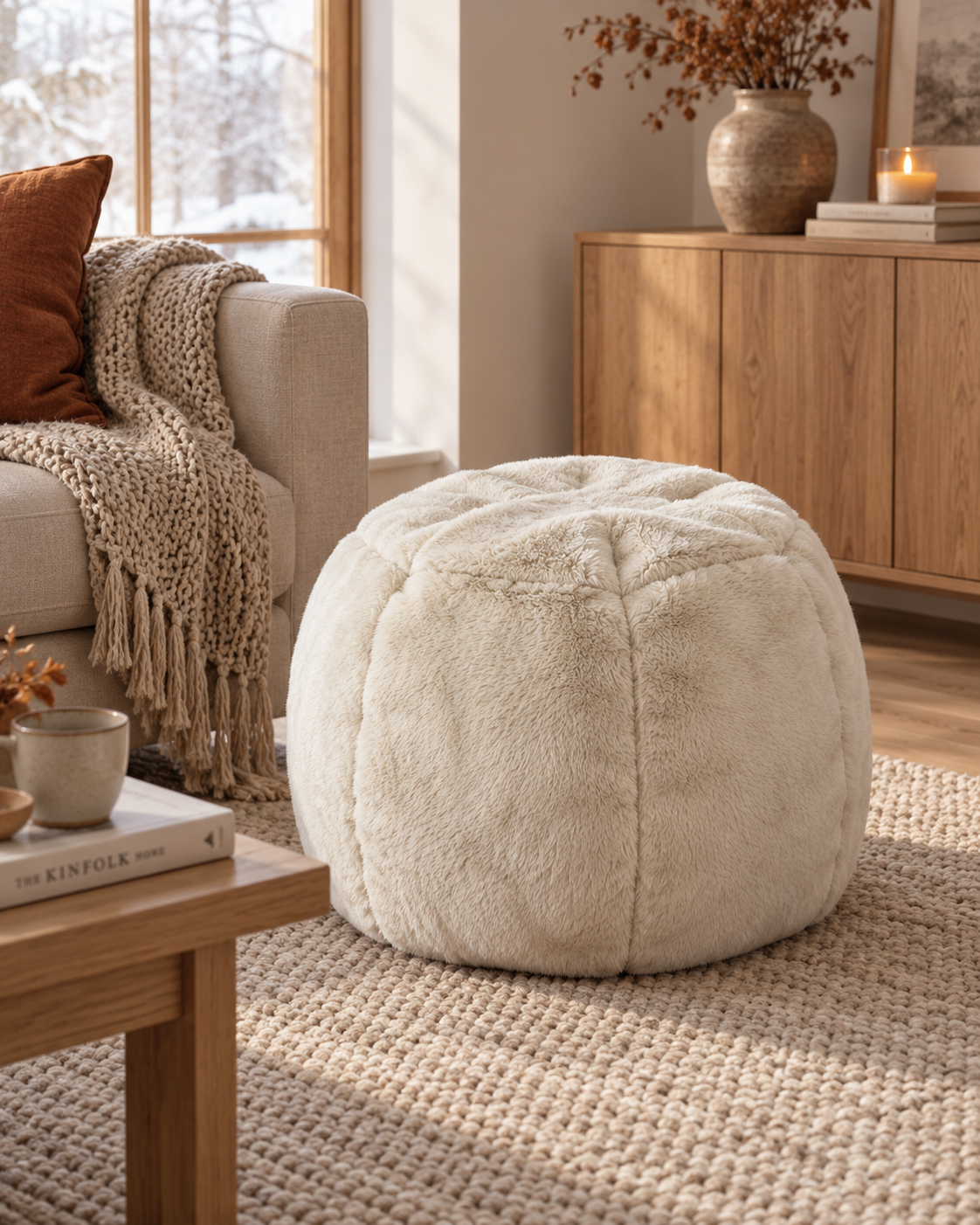 Puff decorativo 55 cm otoño invierno