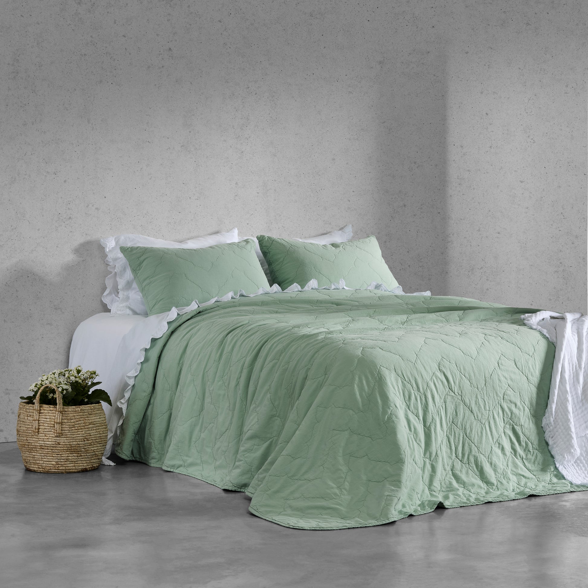 Quilt Lover color verde para cama Casa Seconda